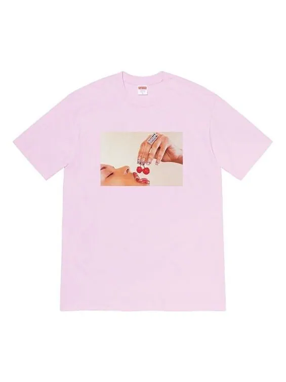 Футболка ss20 week 1 cherries tee cherry short sleeve purple Supreme — изображение 1 из 1, светлый фиолетовый