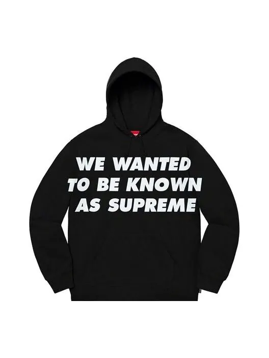 Толстовка ss20 week 1 known as hooded sweatshirt Supreme — изображение 1 из 1, черный