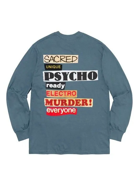 Футболка ss20 week 1 sacred unique ls tee Supreme — изображение 1 из 2, синий, серый