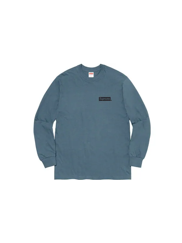 Футболка ss20 week 1 sacred unique ls tee Supreme — изображение 2 из 2, синий, серый