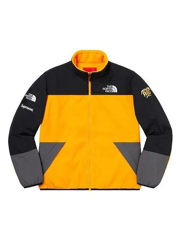 Куртка x the north face rtg fleece jacket 'yellow black' Supreme — изображение 1 из 2, желтый/черный