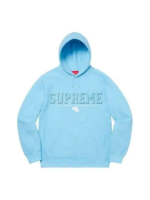Толстовка gems hooded sweatshirt 'blue' Supreme — изображение 1 из 1, синий