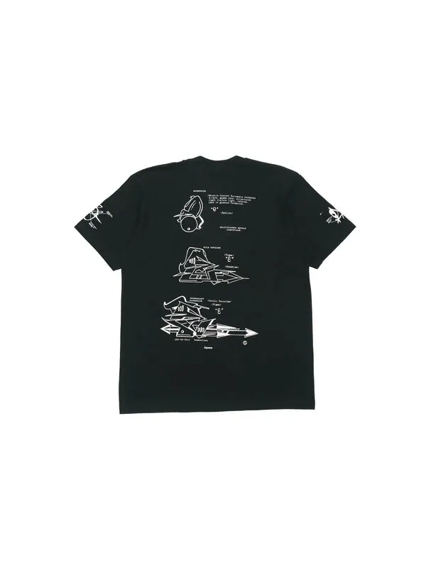 Футболка ss20 week 4 rammellzee tag tee logo tee Supreme — изображение 2 из 2, черный
