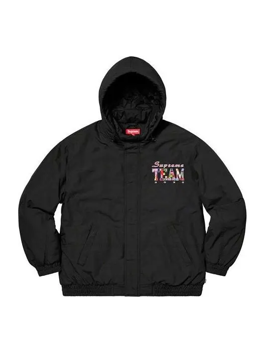Куртка super team puffy jacket 'black' Supreme — изображение 1 из 3, черный