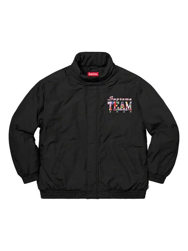 Куртка super team puffy jacket 'black' Supreme — изображение 3 из 3, черный
