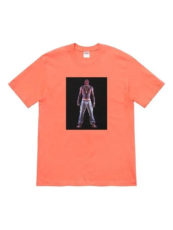 Футболка ss20 week 1 tupac hologram tee Supreme — изображение 1 из 1, оранжевый