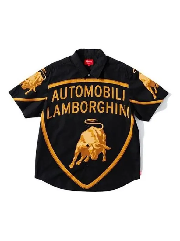 Рубашка x automobili lamborghini s/s shirt 'black yellow' Supreme — изображение 1 из 2, черный/желтый