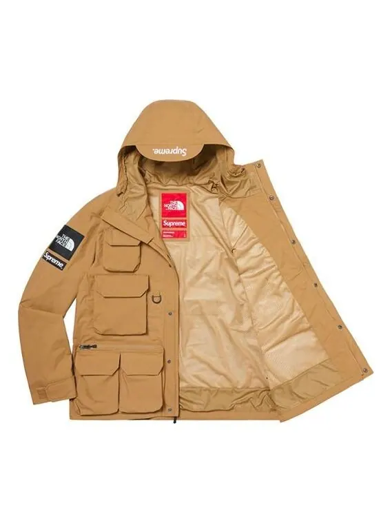 Куртка x the north face cargo jacket 'tan white black' Supreme — изображение 3 из 4, бежевый/белый/черный