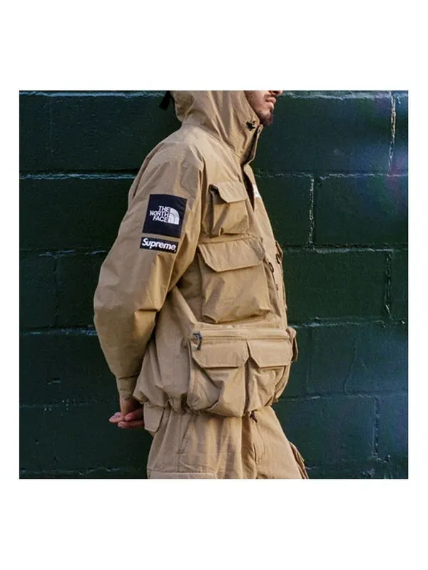 Куртка x the north face cargo jacket 'tan white black' Supreme — изображение 4 из 4, бежевый/белый/черный
