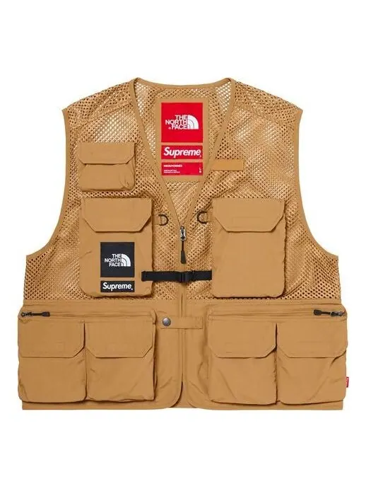 Жилет x the north face cargo vest 'tan black' Supreme — изображение 1 из 2, бежевый/черный