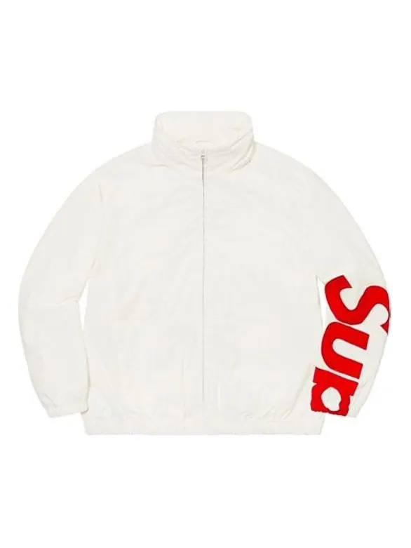 Куртка spellout track jacket 'white red' Supreme — изображение 1 из 4, белый/красный