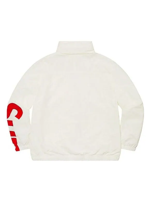 Куртка spellout track jacket 'white red' Supreme — изображение 2 из 4, белый/красный