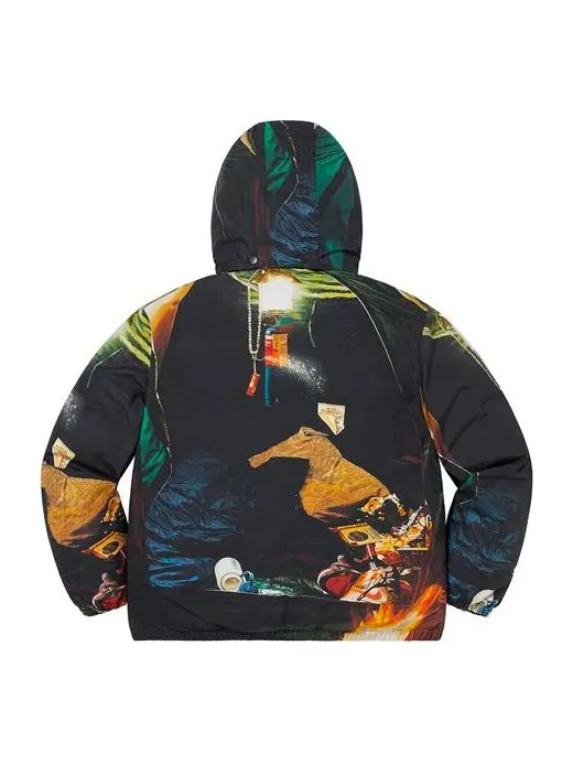 Куртка Supreme Firecracker Down Jacket 'Black Yellow' — изображение 2 из 4, черный
