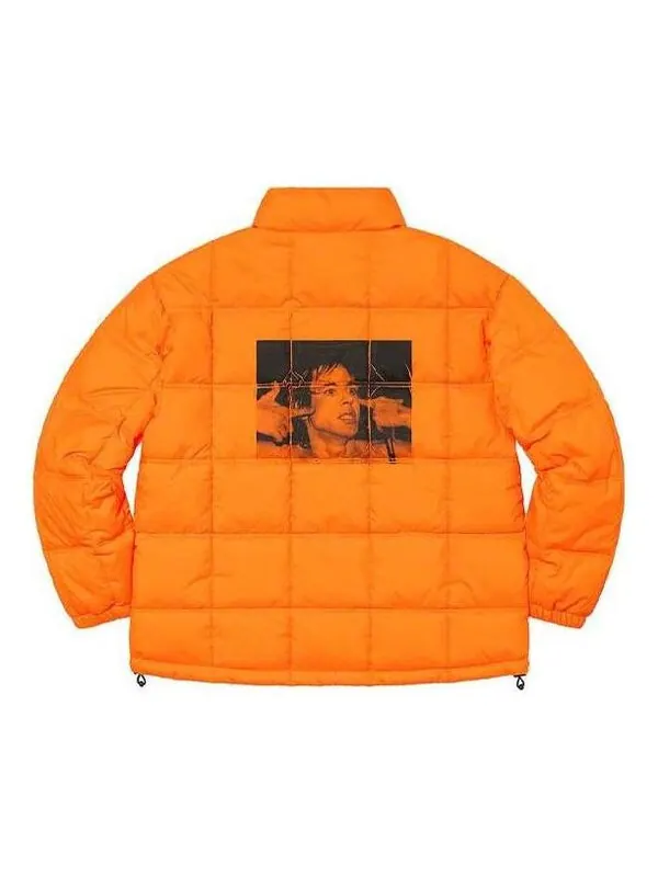 Куртка iggy pop puffy jacket 'orange black' Supreme — изображение 2 из 2, оранжевый/черный