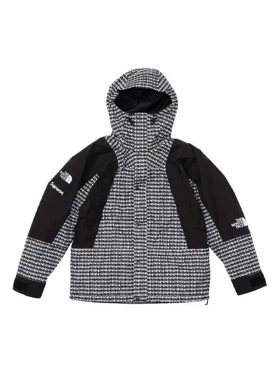 Куртка x the north face studded mountain light jacket 'black white' Supreme — изображение 1 из 3, черный/белый