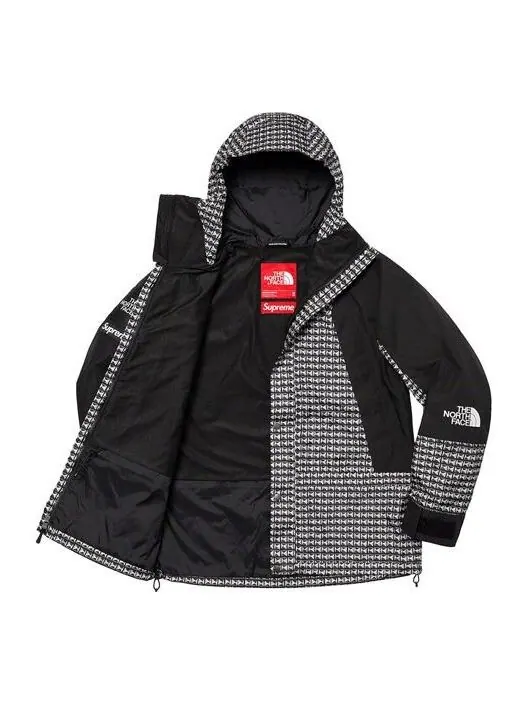 Куртка x the north face studded mountain light jacket 'black white' Supreme — изображение 3 из 3, черный/белый