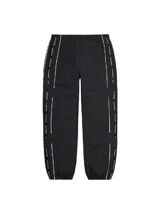 Брюки cross paneled track pants 'black white' Supreme — изображение 1 из 2, черный/белый