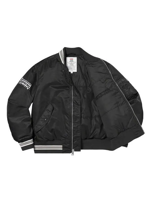Куртка second to none ma-1 jacket 'black white' Supreme — изображение 3 из 3, черный/белый
