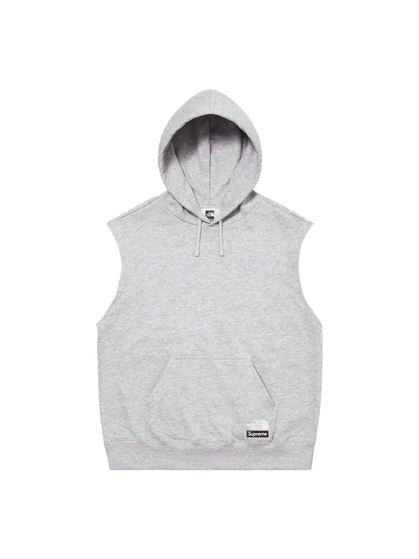 Толстовка x the north face convertible hooded sweatshirt 'grey' Supreme — изображение 3 из 3, серый