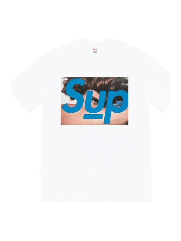 Футболка undercover face t-shirt 'white blue' Supreme — изображение 1 из 2, белый/синий