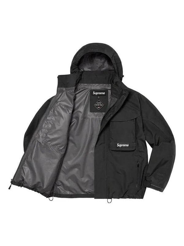 Куртка gore-tex paclite lightweight shell jacket 'black' Supreme — изображение 4 из 4, черный