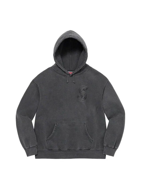 Толстовка ss23 week9 overdyed hoodie 'black' Supreme — изображение 1 из 2, черный