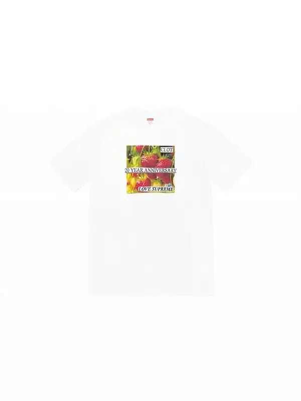 Футболка x clot anniversary t-shirt 'white' Supreme — изображение 2 из 2, белый