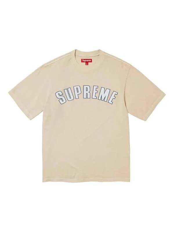Футболка cracked arc s/s top 'tan white' Supreme — изображение 1 из 2, бежевый/белый