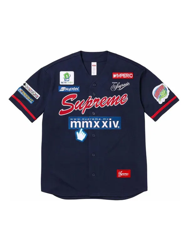 Спортивная футболка chosen one baseball jersey 'navy red' Supreme — изображение 1 из 2, темно-синий/красный