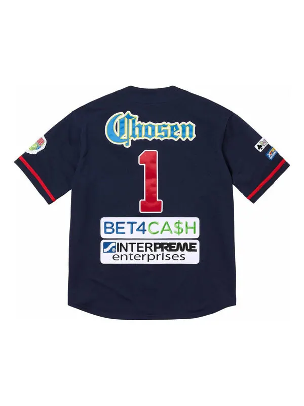 Спортивная футболка chosen one baseball jersey 'navy red' Supreme — изображение 2 из 2, темно-синий/красный