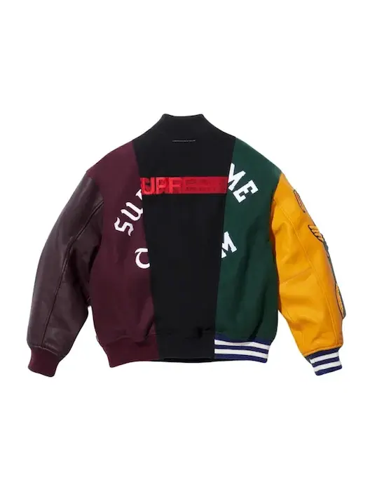 Куртка Supreme x MM6 Maison Margiela Split Varsity Jacket 'Multicolor' — изображение 2 из 2, мульти