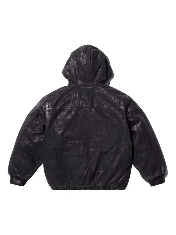 Куртка x mm6 maison margiela foil hooded work jacket 'black' Supreme — изображение 2 из 3, черный