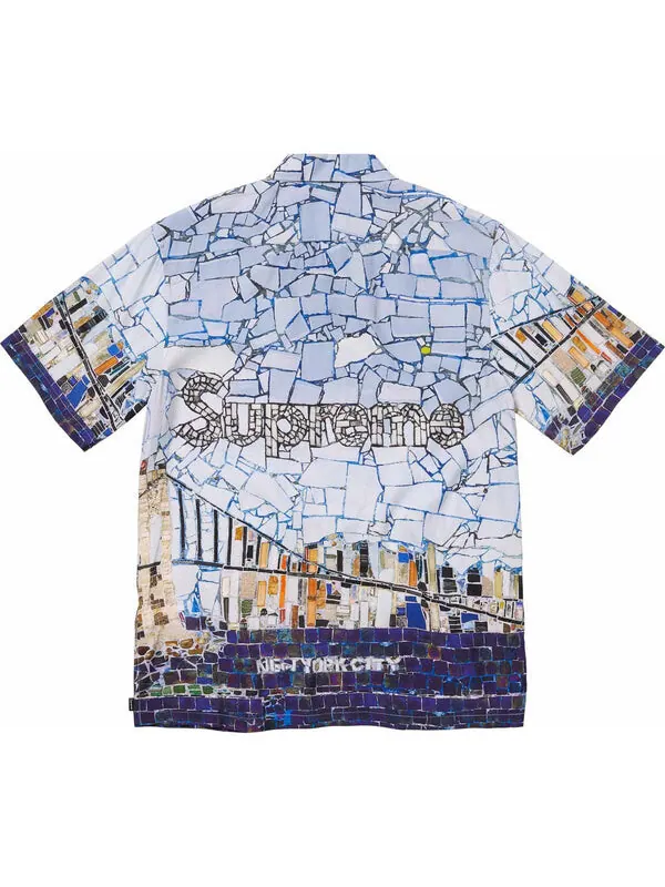 Рубашка mosaic s/s shirt 'multi-color' Supreme — изображение 2 из 2, мульти