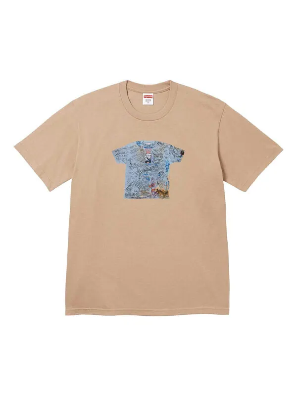 Футболка 30th anniversary first t-shirt 'beige teal' Supreme — изображение 1 из 2, бежевый
