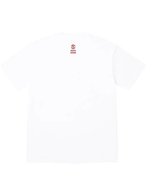 Футболка x ducati bike t-shirt 'white red black' Supreme — изображение 2 из 2, белый/красный/черный