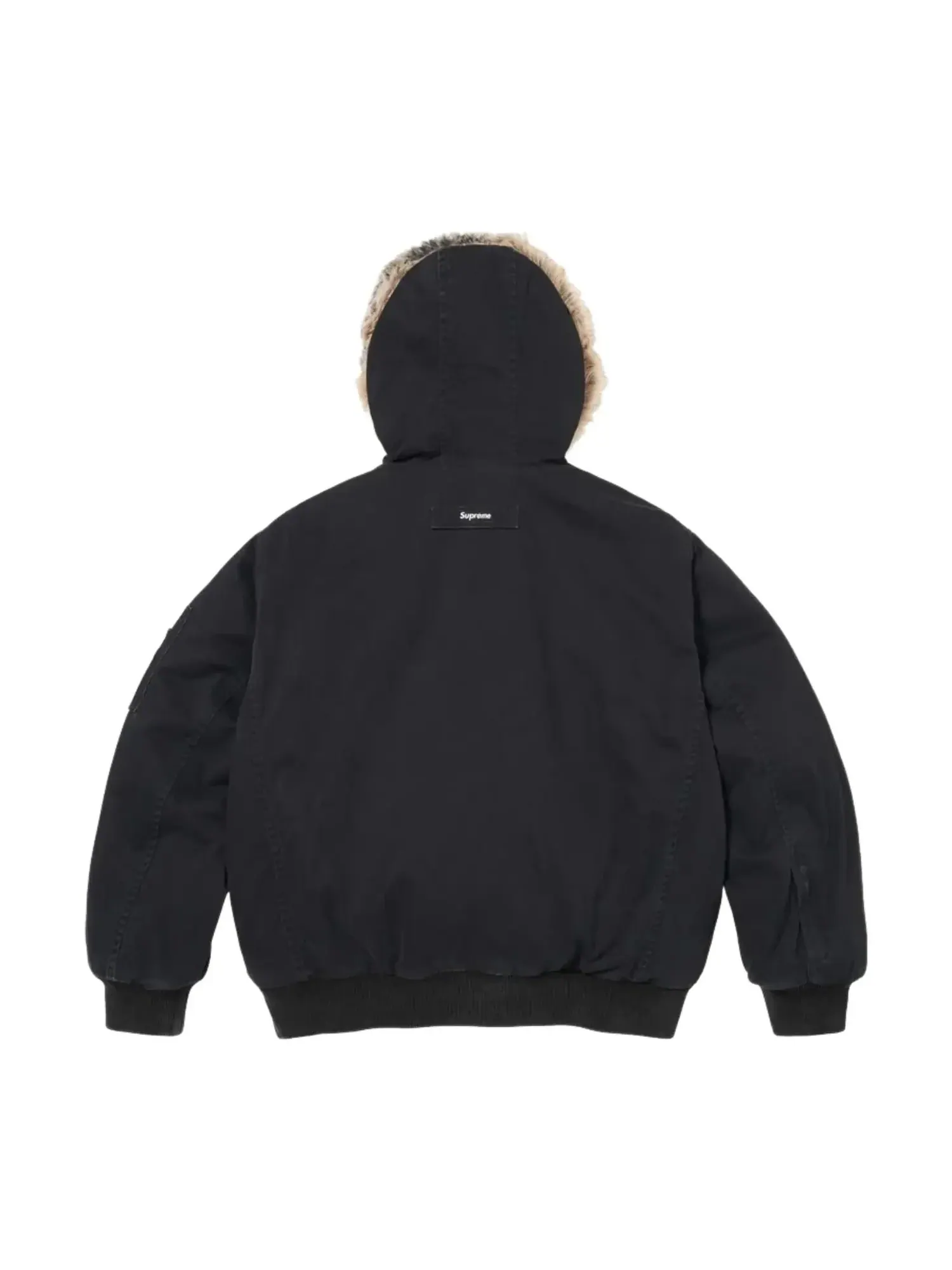 Рабочая куртка Supreme SS26 с двусторонним капюшоном из искусственного меха — изображение 3 из 4, черный