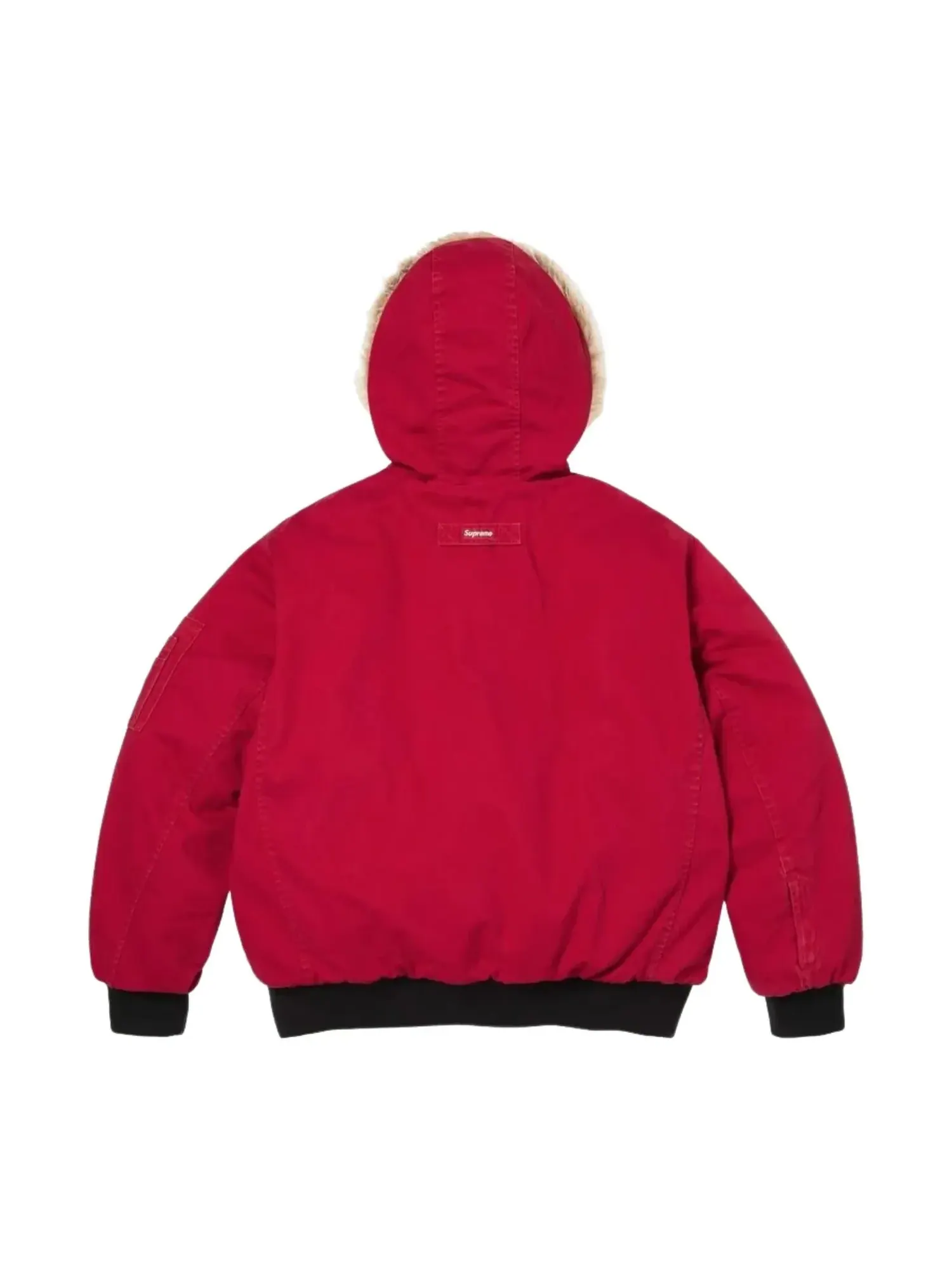 Рабочая куртка Supreme SS26 с двусторонним капюшоном из искусственного меха — изображение 3 из 4, красный