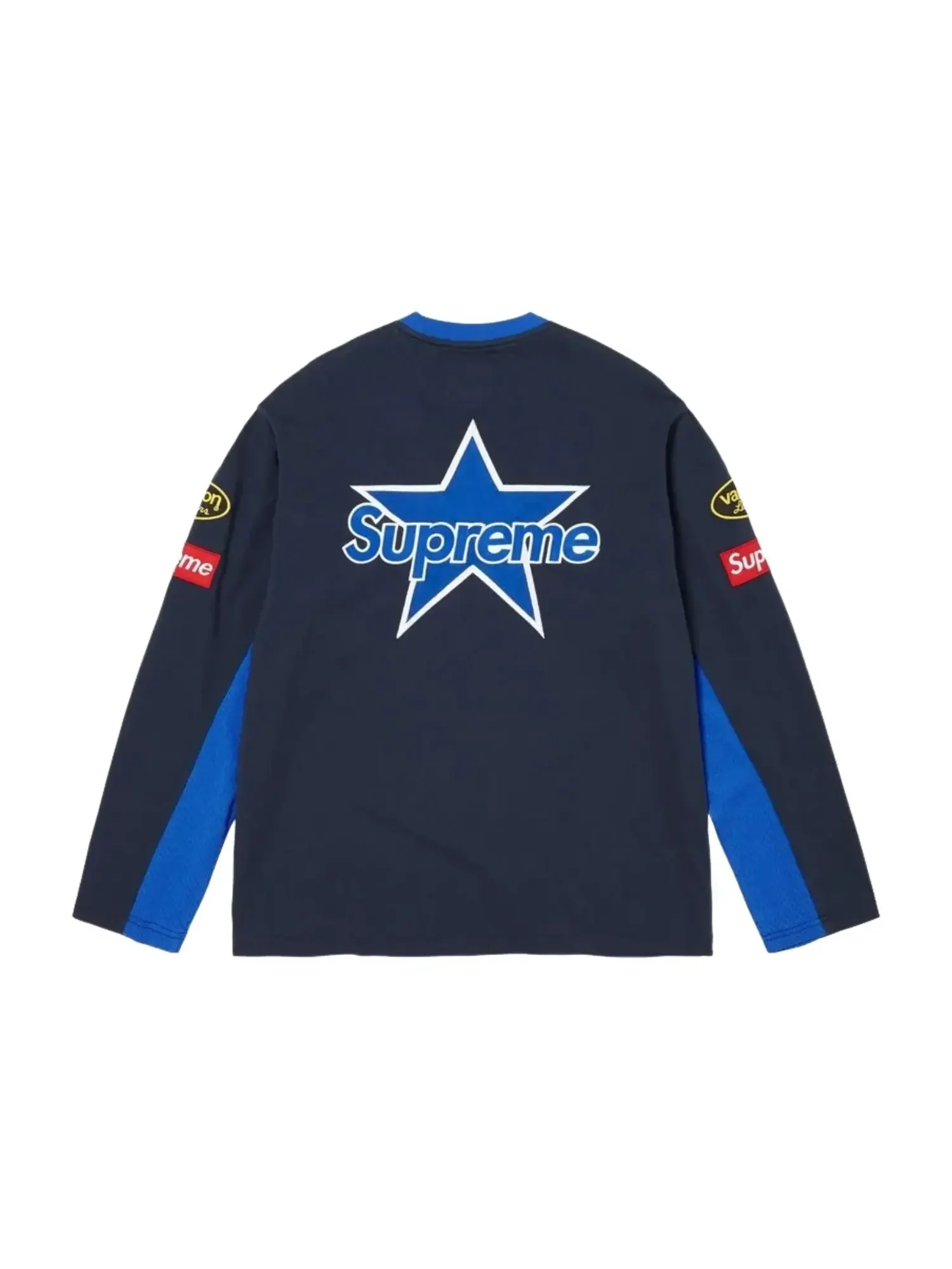 Футболка Supreme x Vanson Leathers SS26 с длинными рукавами — изображение 2 из 2, темно-синий