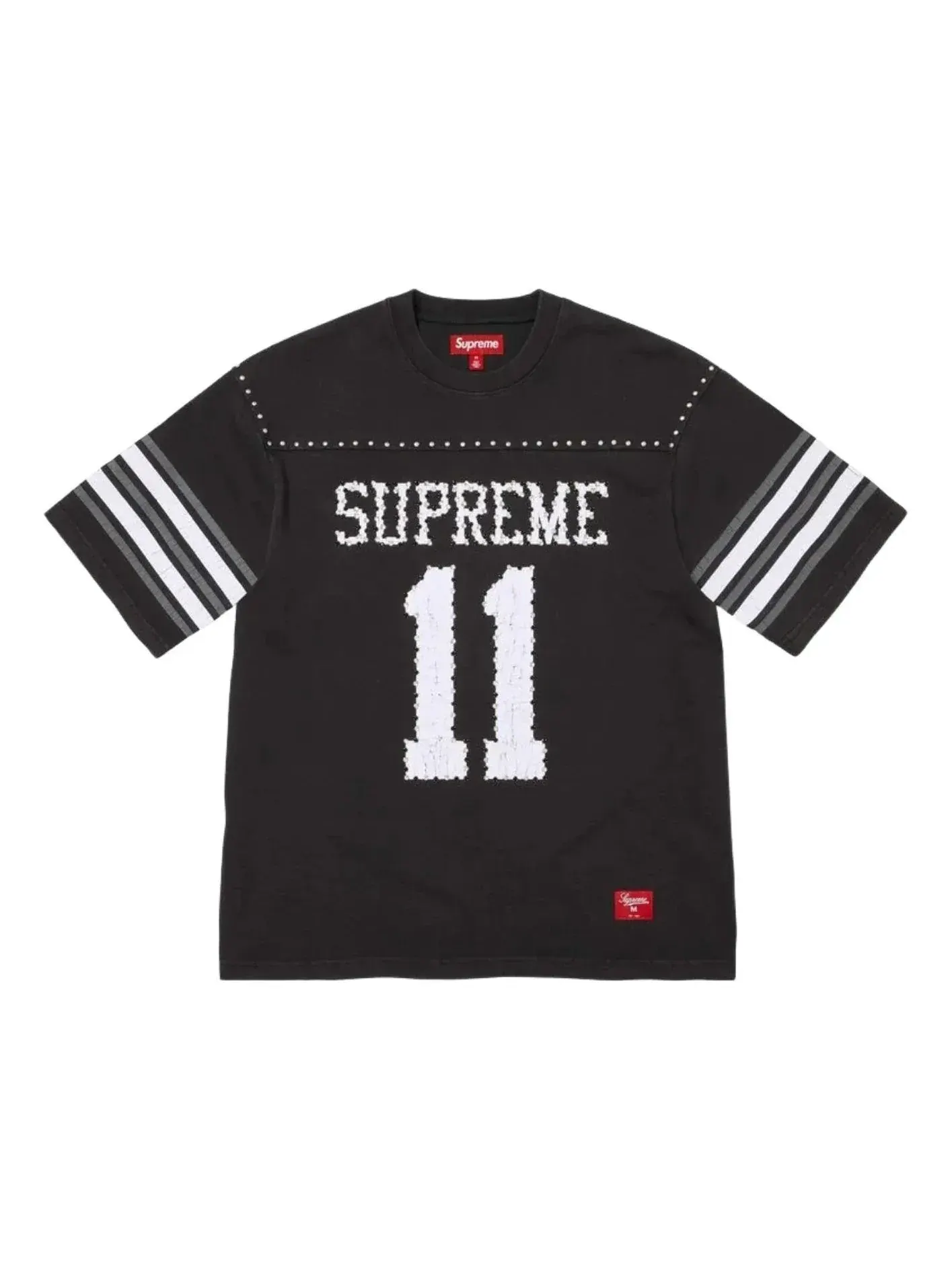 Футболка Supreme SS26 Studded S/S Football T-Shirt 'Black' — изображение 1 из 2, черный