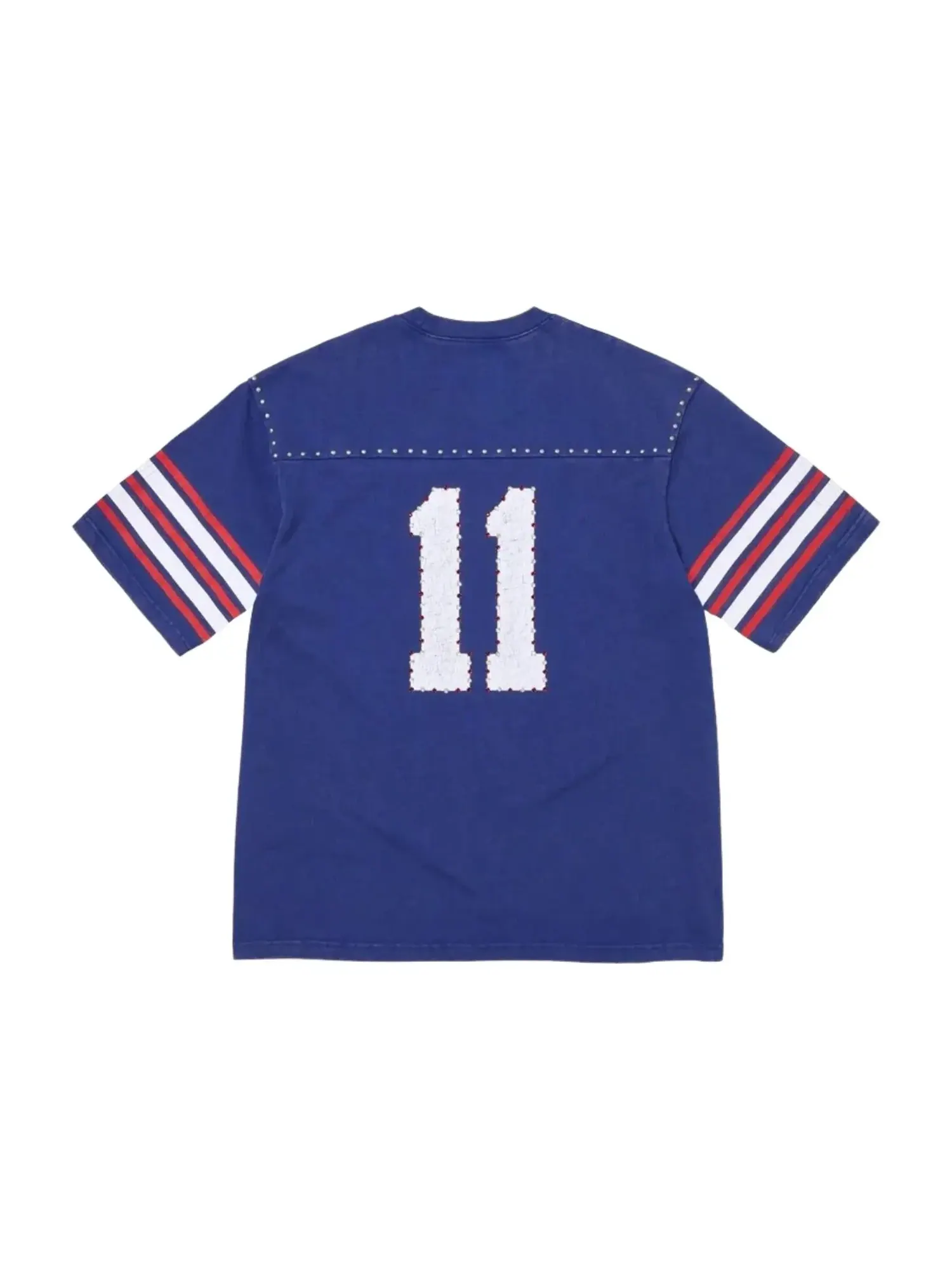Футболка Supreme SS26 Studded S/S Football T-Shirt 'Blue' — изображение 2 из 2, синий