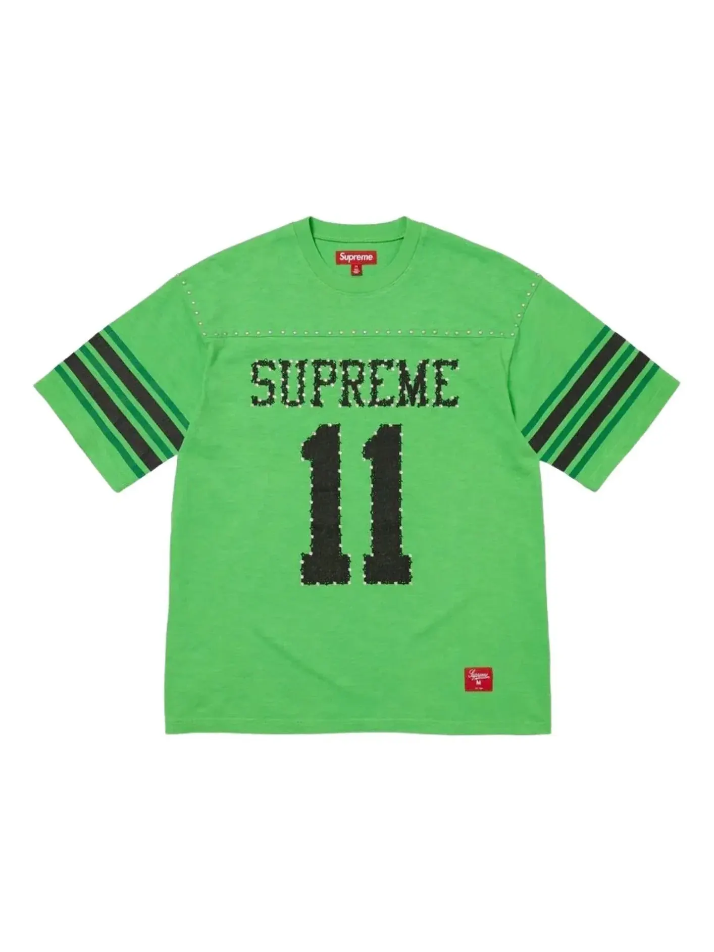 Футболка Supreme SS26 Studded S/S Football T-Shirt 'Green' — изображение 1 из 2, зеленый