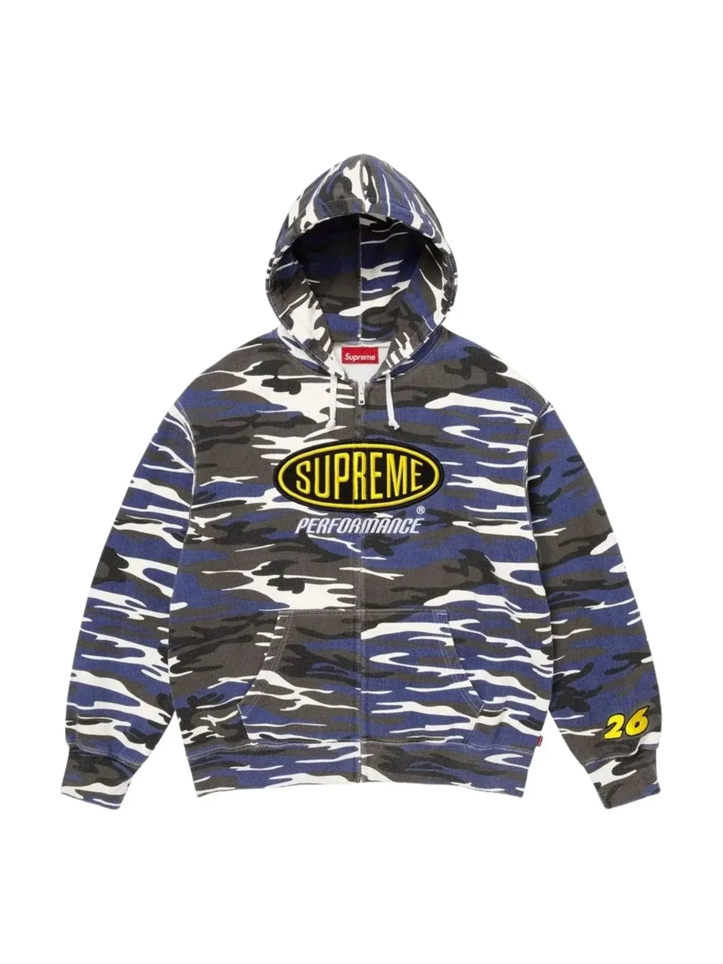 Толстовка Supreme SS26 Performance на молнии с капюшоном — изображение 1 из 1, синий