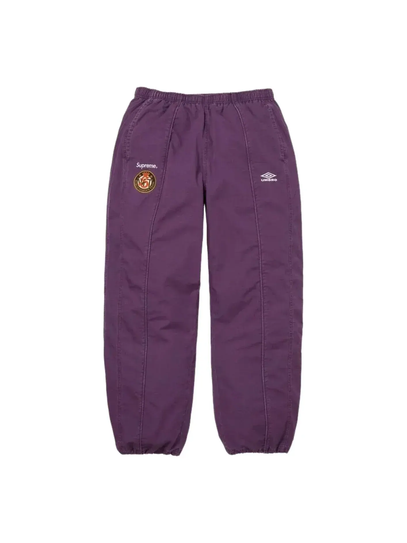 Футболка и спортивные брюки Supreme x Umbro SS26 Cotton Rips, цвет «сливовый» — изображение 1 из 2
