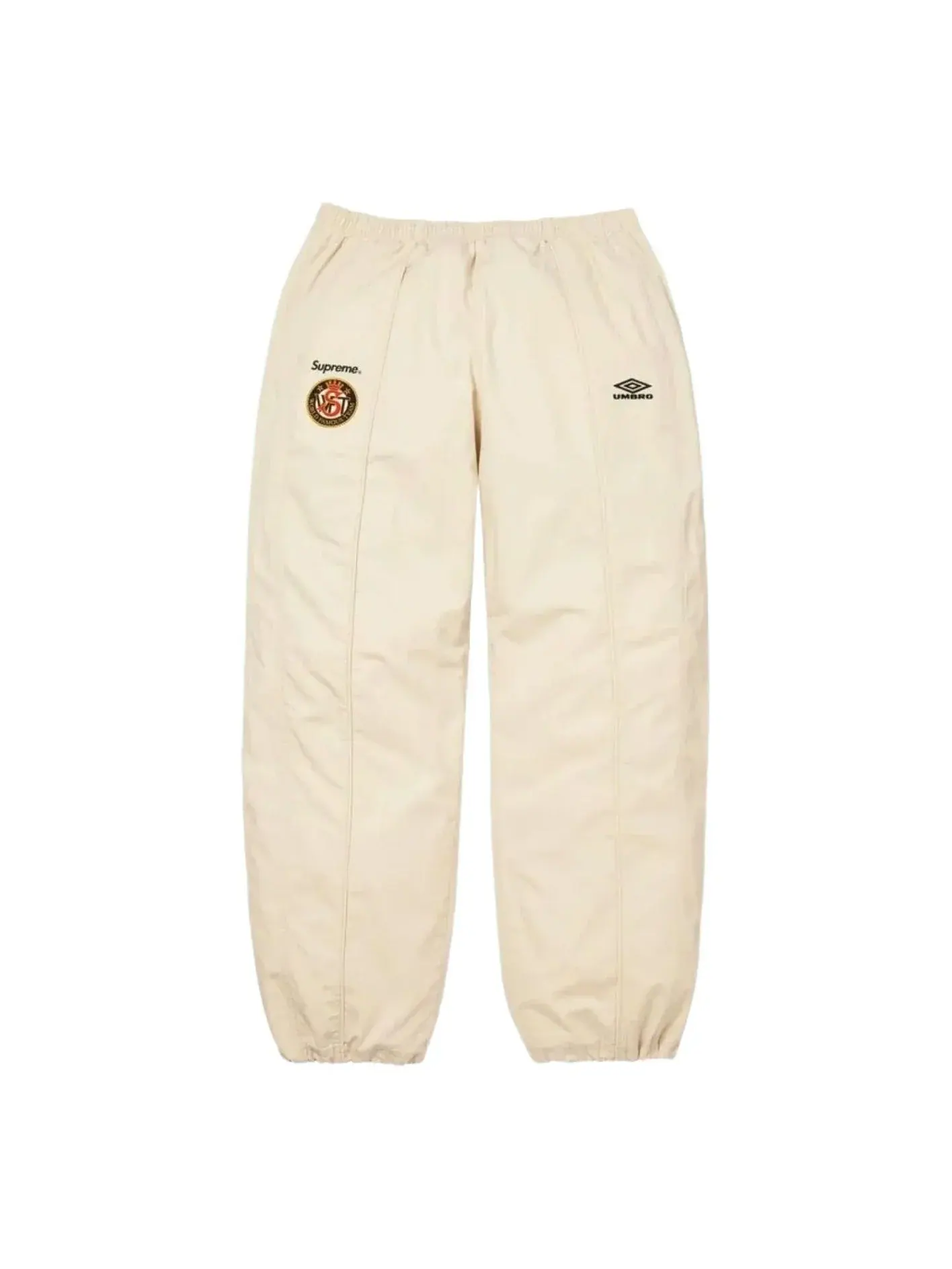 Футболка и спортивные брюки Supreme x Umbro SS26 Cotton Rips 'Stone' — изображение 1 из 2, бежевый