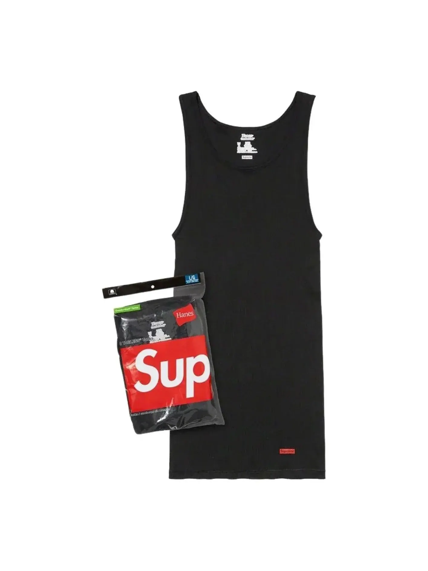 Футболки-майки Supreme x Hanes SS26 без этикеток (3 шт.) — изображение 1 из 1, черный