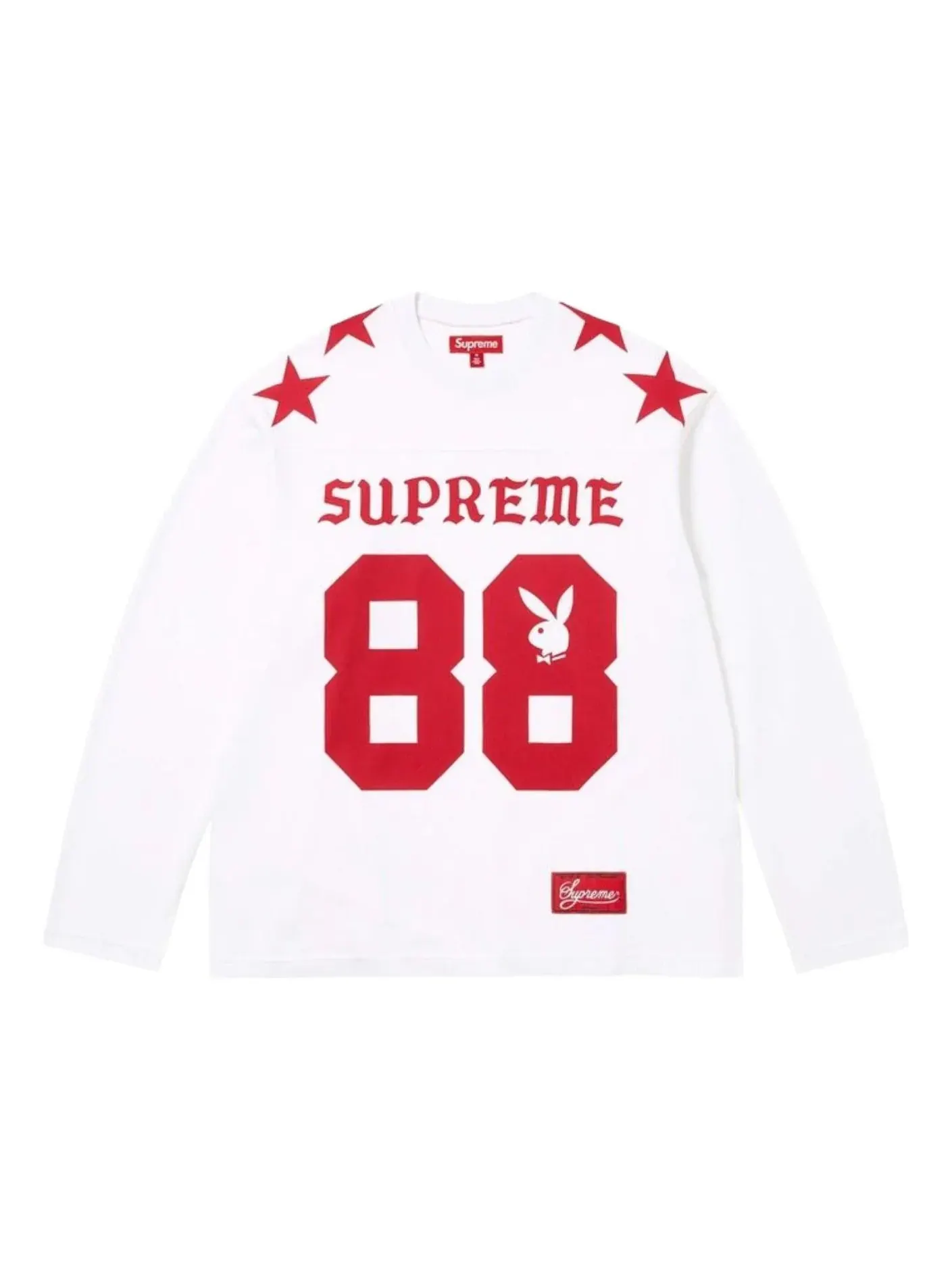 Футболка Supreme x Playboy SS26 с длинными рукавами — изображение 1 из 2, белый