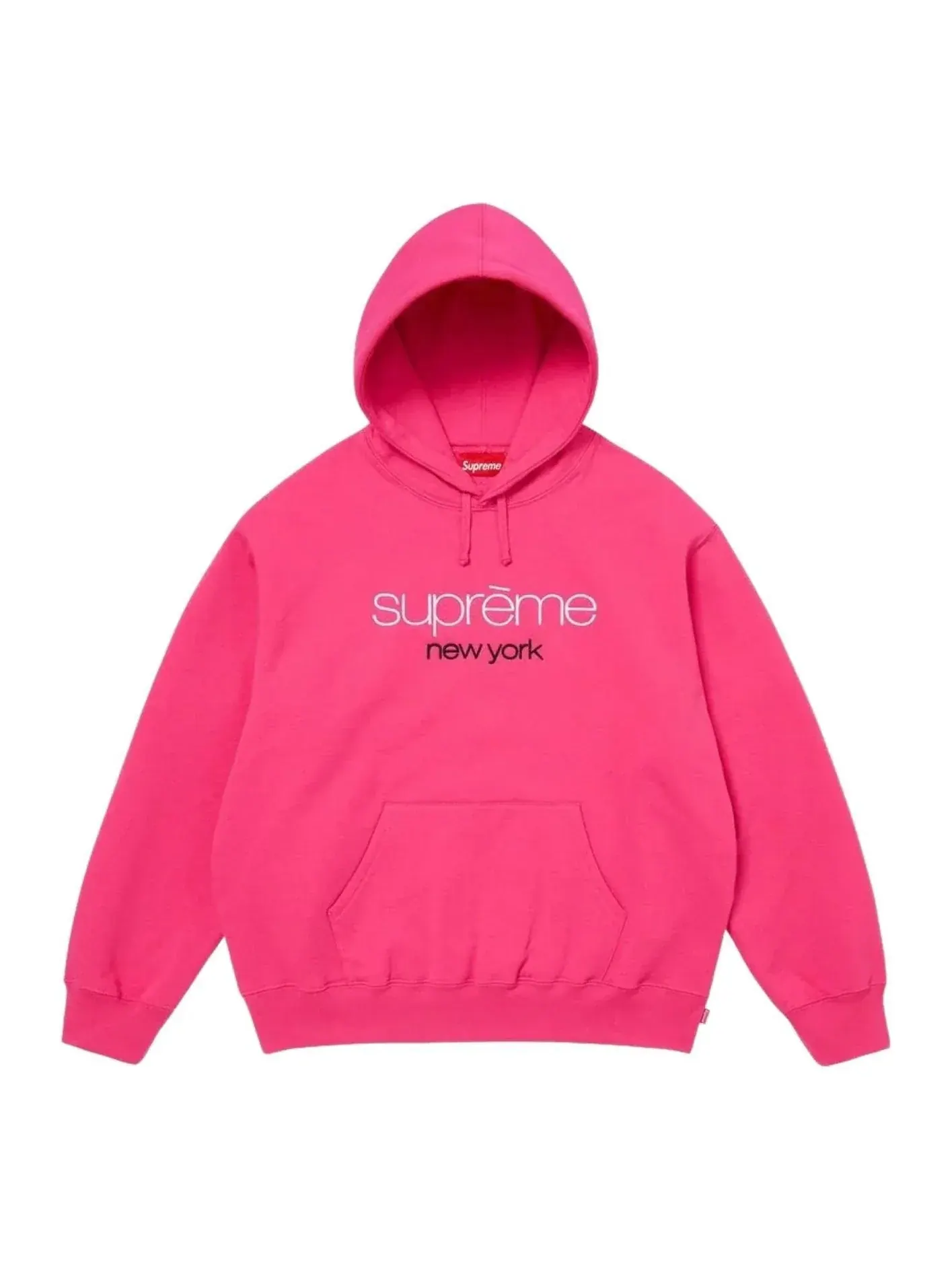 Толстовка Supreme SS26 Classic Logo с капюшоном, цвет «яркая фуксия» — изображение 1 из 1