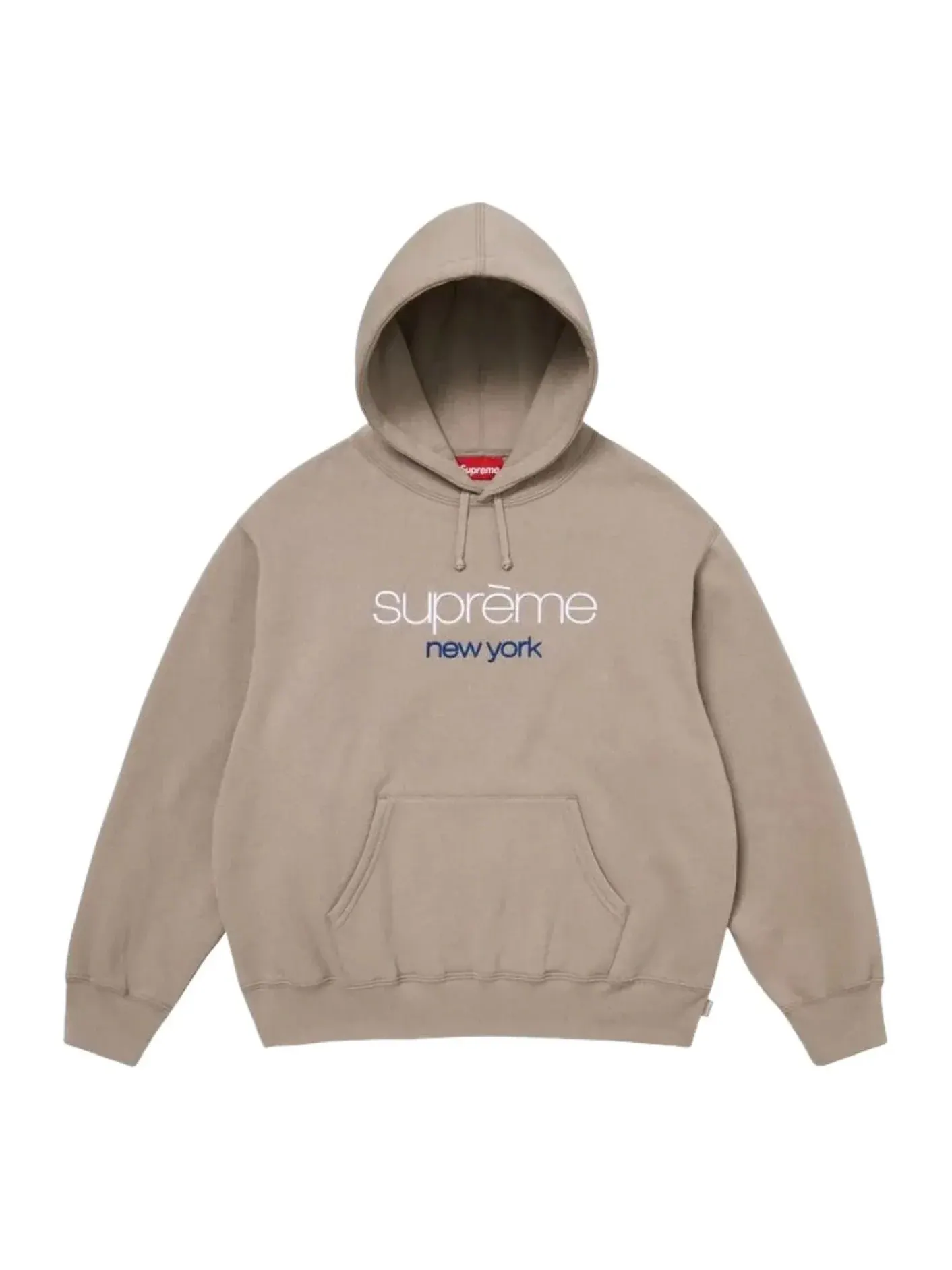 Толстовка Supreme SS26 Classic Logo Hooded Sweatshirt 'Taupe' — изображение 1 из 1, бежевый