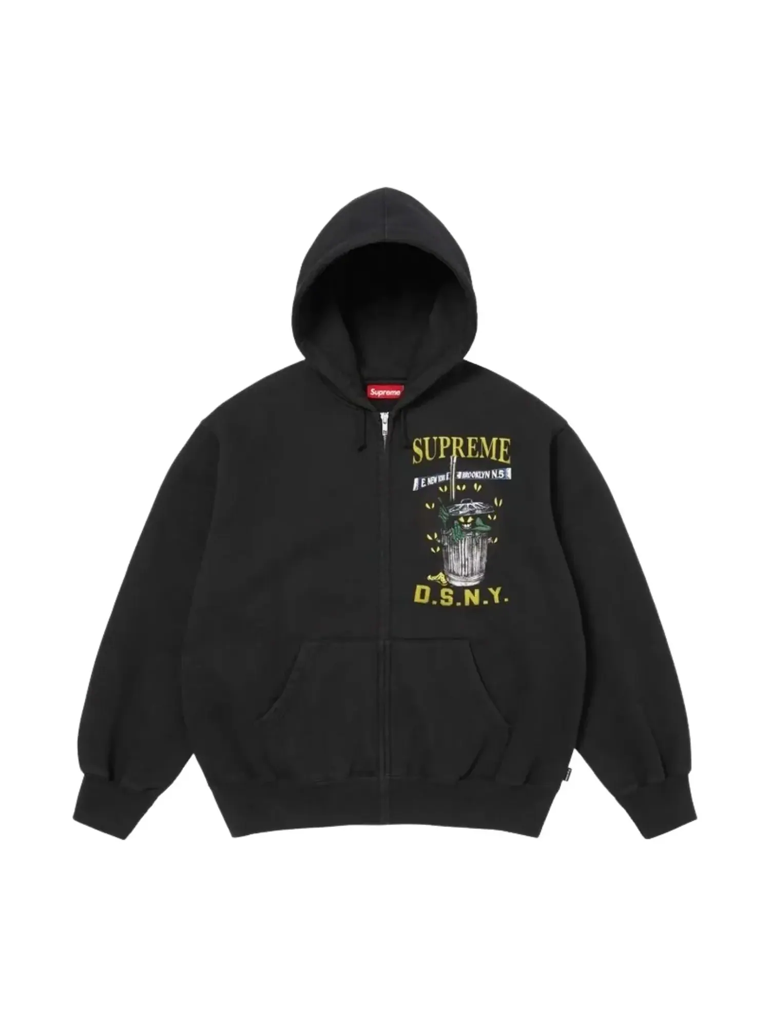 Толстовка Supreme x DSNY SS26 на молнии с капюшоном — изображение 2 из 2, черный