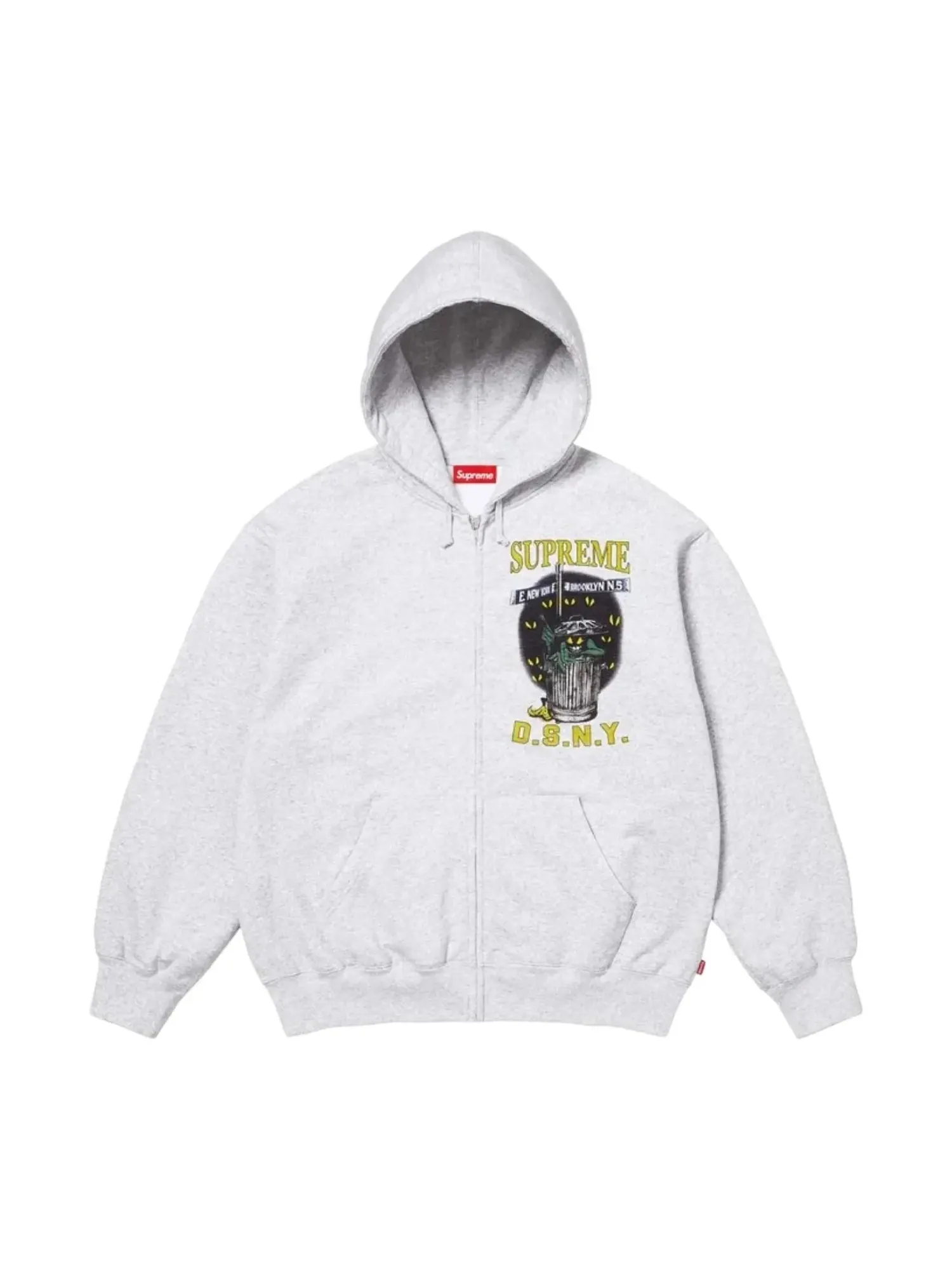 Толстовка Supreme x DSNY SS26 на молнии с капюшоном — изображение 2 из 2, серый